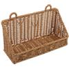 STOBAZA Cesto Portaoggetti da Bagno in Rattan Plastica Stile Boho senza Foratura Mensola da Parete Salvaspazio Soluzione Massima per Organizzare Bagno e Dormitorio
