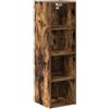 Roanoer Armadietto pensile in rovere affumicato, 30 x 29,5 x 100 cm, moderno pensile da cucina in legno, armadio da parete con molto spazio per cucina e soggiorno, armadietto superiore stretto