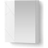 Livinity Mobiletto a specchio Ronco, Bianco lucido/bianco, 60 x 75 cm
