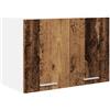 Roanoer Armadietto pensile da cucina, moderno, in legno anticato e bianco, con 2 ante, 60 x 31 x 40 cm, stabile