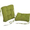 ZZDZW Set di 2 Cuscini Antiscivolo per Sedie da Pranzo, Cuscino for Sedia Lavabili per Sedie da Ufficio, Esterni, Esterni, Giardino(Apple Green,36x36 cm)