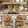 NNJN Tavolo da Pranzo Telescopico Moderno (119-158,5×80cm), Tavolo da Cucina, Tavolo Allungabile, per Cucina e Soggiorno, Tavolo da Pranzo in Legno con Gambe a Forma di W