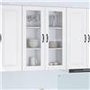 Generico Armadietto da Cucina a Parete in Legno Ingegnerizzato Bianco Lucido 80x31x100 cm, Mobile con 3 Ripiani e 2 Ante per Stoccaggio e Organizzazione