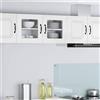 Generico Armadietto da Cucina a Parete in Legno Ingegnerizzato Bianco Lucido 40x31x40 cm con Anta e Ripiano, Mobile Sospeso per Stoccaggio e Organizzazione della Cucina