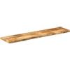 Keeushr Piano in legno di mango massiccio, 180 x 20 x 2,5 cm, con bordo ad albero, piano di ricambio in legno naturale grezzo, per tavolo da pranzo, versatile combinabile con supporti, superficie