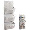 OMJMYY Borsa Portaoggetti da Parete 40 x 90 cm Portaoggetti da Appendere con 3 Ganci Organizer Appeso Tasca in Tessuto Oxford per Camera Cucina Bagno Dormitorio Ufficio(Grigio)
