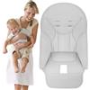 Lizeboyi Cuscino Per Seggiolone, Fodera Per Sedia Da Pranzo Per Bambini Traspirante, Pelle PU, Facile Da Pulire, Compatibile Con Peg-Perego, Siesta Zero3, Kosm1c Jané, 83 X 40 Cm - Grigio Chiaro
