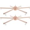 SOESFOUFU Kit di 2 pezzi per giostrina da cameretta in legno: decorazione per il soffitto della camera da letto - gancio a sei gambe per campanelli a vento per la cameretta dei bambini - cornice per