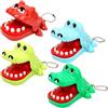 ZexJpr 4 pezzi di gioco a forma di denti di coccodrillo, mini giochi da viaggio, giocattolo coccodrillo con quattro colori, mini giochi con coccodrillo e cane, piccoli giochi da viaggio