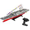 ToyGhillied Portaerei RC modello LHD-882, 1/458, grande nave telecomandata da 70 cm, 2,4 GHz, nave da guerra militare con doppio motore e illuminazione LED, barca ad alta velocità per laghi e piscine