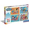 Clementoni - 21520 - Supercolor Puzzle - Dc Comics Super Friends - 4 Puzzle da 12,16,20 e 24 Pezzi - Puzzle Bambini 3 Anni, Puzzle Cartoni Animati - Made In Italy