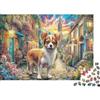 TVJOFXPWXNVU Atmosfera di strada tema cane puzzle da 1000 pezzi in carta per adulti Decorazione parete puzzle educativo cane per relax 38x26cm/1000pcs