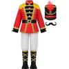 ReliBeauty Vestito Schiaccianoci per Bambino, Uniforme Soldatino con Cappello e Copriscarpe