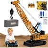 LTFIOON Grande Gru Telecomandata 13 Canali, 39 cm&2.4GHz, 680° Rotazione, Cingolata con Lama, Luci, Suoni & Spray - Batteria Ricaricabile, USB Incluse - Regalo per Bambini 6+ Anni