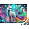 TVJOFXPWXNVU Puzzle Volpe Fantasia 1000 Pezzi per Adulti Carta Gioco Intelligente Foresta Colorata Puzzle Carta Decorazione 38x26cm/1000pcs