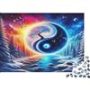 TVJOFXPWXNVU Puzzle 1000 pezzi Yin Yang per adulti Paper Cartoncino Educativo Natura Decorazione Parete Relax 38x26cm/1000pcs
