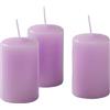 Cereria Di Giorgio - 12 Candele Cero - Durata 12 ore - Viola Polvere