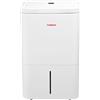 Corbero Corberó - Deumidificatore | CDG80 | Capacità 80 L/giorno | Serbatoio 10 L | Scarico continuo | Spegnimento automatico | Refrigerante ecologico R290 | Alte prestazioni | Colore bianco