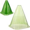 Relaxdays Set da 10 Protezioni per Piante, Coni Protettivi Antilumaca e Anti Gelo, HxLxP: 22 x 19 x 19 cm, in PVC, Verde