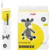Stafil Kit Uncinetto Amigurumi Asino, Set Completo per Principianti con Filato, Uncinetto e Istruzioni in 6 Lingue