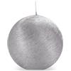 Cereria Di Giorgio - Candela Sfera Graffiata Metallizzata - Diametro 10 cm - Colore Argento - Durata 49 ore - 1908 Collection - Artigianale