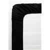 Jotex Zack - Lenzuolo con angoli elasticizzati, 100% raso di alta qualità, esclusivo in cotone biologico, certificato GOTS, lenzuolo con angoli elasticizzati, colore: nero, 140 x 200 cm