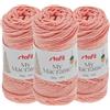Stafil My Macramè 2 mm - Set 3 Gomitoli da 100 g (90 m) - Cordino Macramè in Cotone Riciclato per Borse, Decorazioni, Arazzi, Portachiavi e Crochet - Colore Pesca