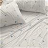Burrito Blanco | Completo Lenzuola | Letto da 150 cm. (+Misure Disponibili) | Design 052 | Colore Blu (150 x 190/200 cm)