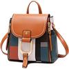 HIPGCC Zaino da donna, piccola borsa a tracolla, in morbida pelle, per il tempo libero, viaggi, noce, 21 cm x 13 cm x 24 cm