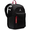 PRESTIGE & DELUXE Zaino compatibile con Jordan Airn nero patch Bianche, Schienale E Spallacci Imbottiti - tasche interne - per sport università gita e tempo libero Dim: 45 cm x 30 cm x 18 cm