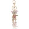 HERCHR Lega Carino Orso Portachiavi, Portachiavi Pendente a Forma di Orso con Strass Lucenti per Accessori per Borsa Zaino Borsa a Mano