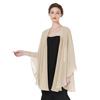 BEAUTELICATE Coprispalle Chiffon Donna Elegante Scialle Cardigan Kimono Lungo con Giromanica Trasparente Cover Up Estivo Mantelle per Abiti Sposa Damigella Matrimonio Festival (Champagne)