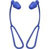 NUSITOU Set 2 Pezzi Clip per Naso da Nuoto con Tappi Orecchie in Silicone Blu e Cordino, Comodo e Adatto per Adulti in Piscina