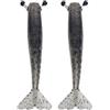 JAMIEKA 2 esche artificiali da 9,5 cm/11,5 cm, esche da pesca, 6 g/10 g, accessori per la pesca di gamberetti, esche in silicone professionali per pesci attraenti