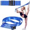 CIATBYYJ Cinghia per fisioterapia, cintura per mobilità delle estremità, cinghia di trazione manuale, cinghia elastica regolabile per stretching, yoga, esercizi per gambe e spalle (nero)