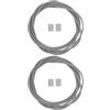 Housoutil 2 Pezzi Corda per Rete da Basket Accessorio Versatile in Filo d'Acciaio Argento Resistente per Interni e Scuola per Canestro da Basket per Adulti