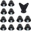 QOXEZY 12pz Borchie Scarpe Calcio Filettatura 5mm - Tasselli Avvitabili Universali per Prato Sintetico(pointed roof)