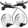 DREAMDASH Kit Freni Idraulici per Bici, Anteriore 750mm, Posteriore 1600mm, Set a 2 Pistoni con Rotore Freno a Disco da 160mm a 6 bulloni, Lega di Alluminio, per MTB Bici Elettrica Città Montagna