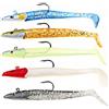 Generic XILILHC 5PC Jig Head Kit di Esche Artificiali in Silicone Morbido Paddle Tail Trout Esche da Pesca Invernali Set Wobbler for traina Sea Bass Swimbait