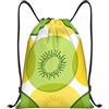 Zelinge Sacca con coulisse per sport e palestra, Kiwi Verde Frutti, M (16.5 x 19.6 inch), Sportivo