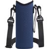 SunsoilGiant Borsa Porta Borraccia Portabottiglia Acqua Custodia Neoprene Isolante Spalla Regolabile Pratica per Ciclismo Trekking Picnic, Blu Navy