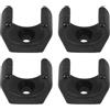 LIGIGWASH Morsetti Singolo Foro Fissaggio Sicuro e Stabile per Tubo Barca 25mm in Nylon 4 Pezzi Nero Accessori per Yacht e Ambienti Marini