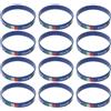 DIYEAH Braccialetti Comodi da Indossare Collezione Bandiera Nazionale Italia in Silicone 20 Pezzi per Eventi Sportivi Lunghi e Feste di Calcio