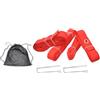 Fzaqwen 4 Pezzi Linee Pallavolo Spiaggia Kit Delimitazione Sand Accessori Esterni con Corda Marcatore Poliestere Resistente Trasportabile Picchetti Adatte