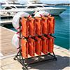 WDJBPSH Porta Giubbotti Salvagente Mobile con Ruote per Porti Turistici
