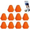 Générique Soccer Cones - 10 pezzi High Visibility All-Weather | Soccer Agility Cones Training Equipment for Basketball, Skating, Pet Training, Athletics, Coaching, Backyard, Field Marker, Sport Practice