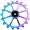 KQFCAZRE Puleggia Posteriore per Bicicletta, Cuscinetto in Ceramica, Ruota, Oro