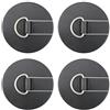 Générique Paddle Board D-Rings 4 Pack | PVC & Stainless Steel, 3.1in, Surfboard Kayak Repair Kit | Round Fixing Buckles for Backrest Strap Attachment | DIY Adhesive Mounting Hardware