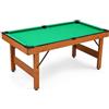 Homyl Tavolo da Biliardo Pieghevole in Legno per Bambini, Mini Tavolo Biliardo con Accessori per Casa, 130 cm