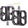 QuivyLivy Pedali per bicicletta, in fibra di carbonio T700 con 3 cuscinetti, leggeri, antiscivolo, progettati per mountain bike e bici da strada, nero (nero viola)